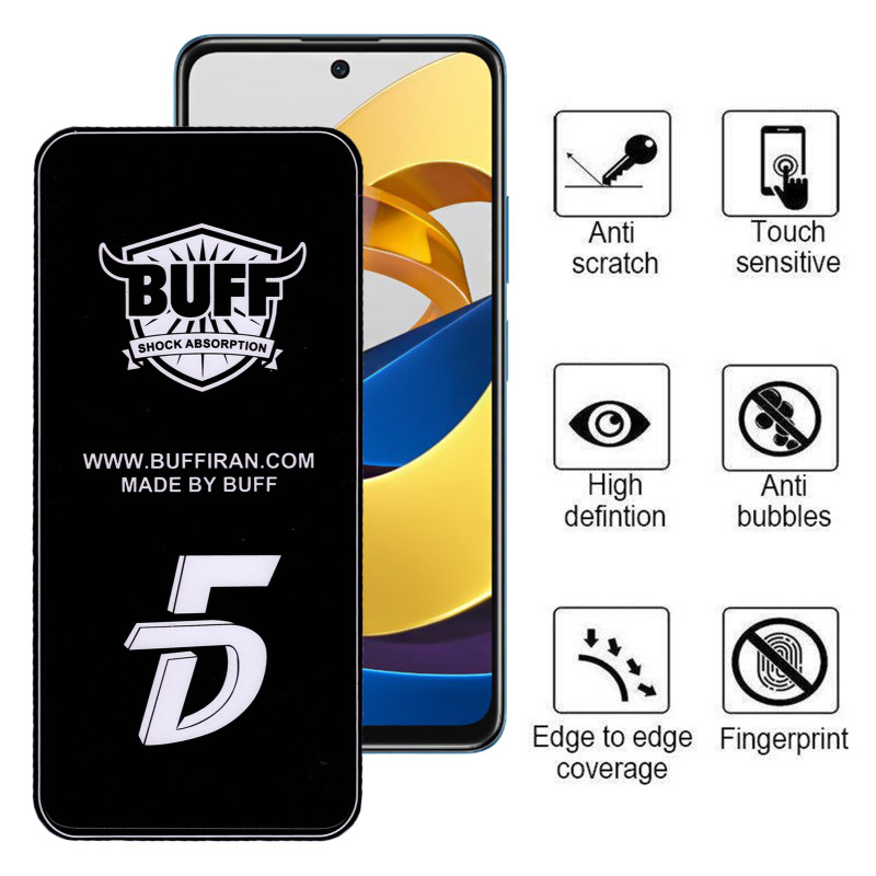 محافظ صفحه نمایش گوشی شیائومی Poco M4 Pro 5G / Redmi Note 11T 5G / Redmi Note 11S 5G بوف 5D مدل F33-G - Buff F33-G Poco M4 Pro 5G / Redmi Note 11T 5G / Redmi Note 11S 5G Screen Protector