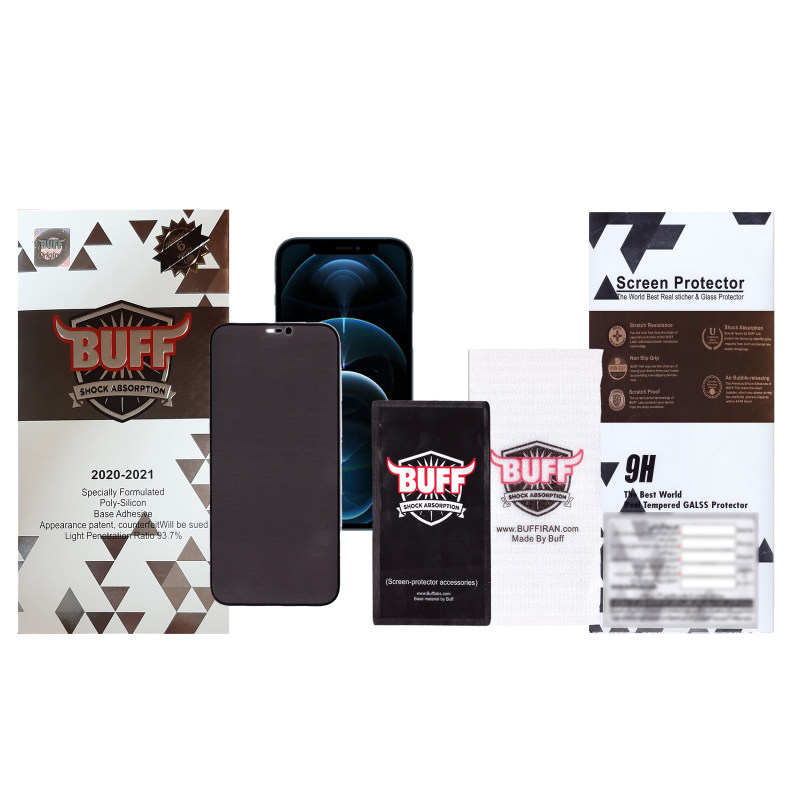محافظ صفحه نمایش گوشی اپل iPhone 12 بوف سرامیکی مدل CFPr9 - Buff CFPr9 iphone 12 ceramic Screen Protector