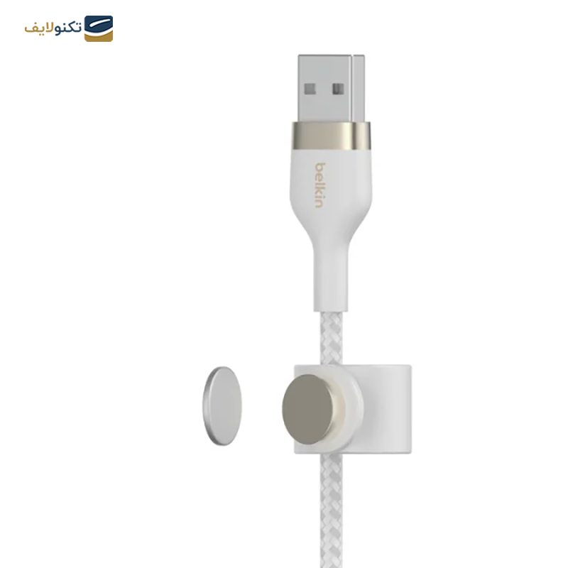 کابل تبدیل لایتنینگ بلکین مدل BOOST Charge Pro Flex طول 1 متر - Belkin BOOST↑Charge Pro Flex Lightning To USB-A Cable (1m)