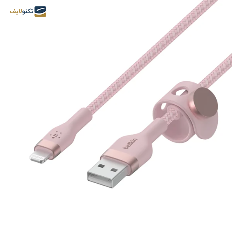 کابل تبدیل لایتنینگ بلکین مدل BOOST Charge Pro Flex طول 1 متر - Belkin BOOST↑Charge Pro Flex Lightning To USB-A Cable (1m)