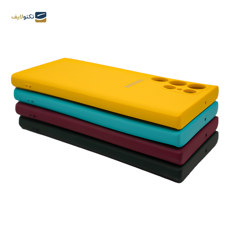  کاور سیلیکونی محافظ لنزدار مناسب برای گوشی موبایل سامسونگ Galaxy S22 Ultra 5G	 - Samsung Silicone Cover For Galaxy S22 Ultra