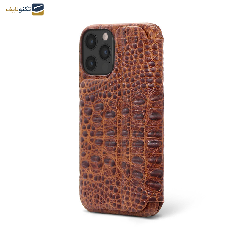 کیف کلاسوری گوشی اپل iPhone 12 Pro Max اگرت مدل Croco چرمی - Egret Croco Genuine Leather Stand Folder Bag For Apple iPhone 12 Pro Max