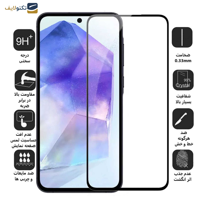 محافظ صفحه نمایش گوشی سامسونگ Galaxy A55 - A35 بوف مدل 5D - Buff 5D screen protector suitable for Samsung Galaxy A55 - A35