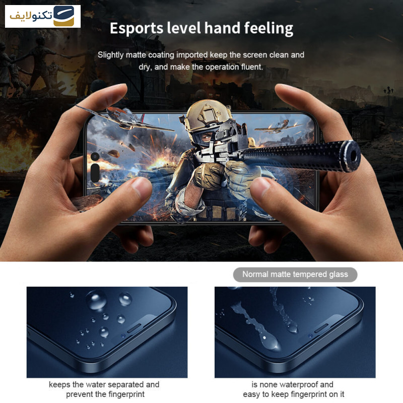 محافظ صفحه نمایش گوشی اپل iPhone 13 Pro Max بوف مدل 5D Matte Pro - Buff 5D Matte Pro Glass Screen Protector For Apple iPhone 13 Pro Max