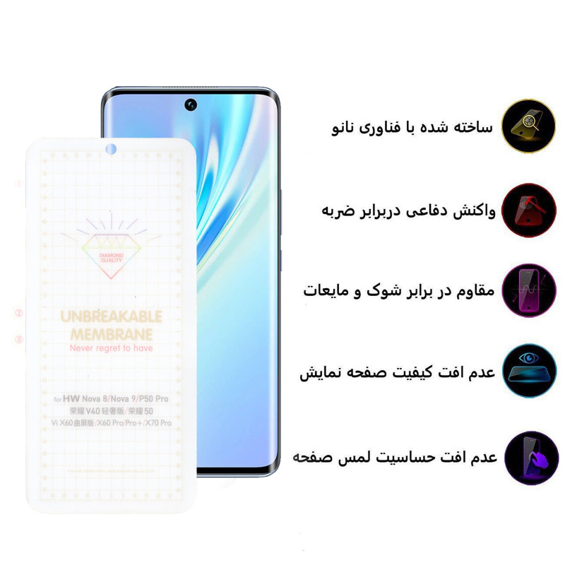 گلس گوشی هوآوی P50 pro/Nova 9/V40 lite/Honor 50 بوف مدل Hg15 - Buff Hg15 Honor 50 / V40 Lite/ Nova 8 / Nova 9 / P50 Pro screen protector