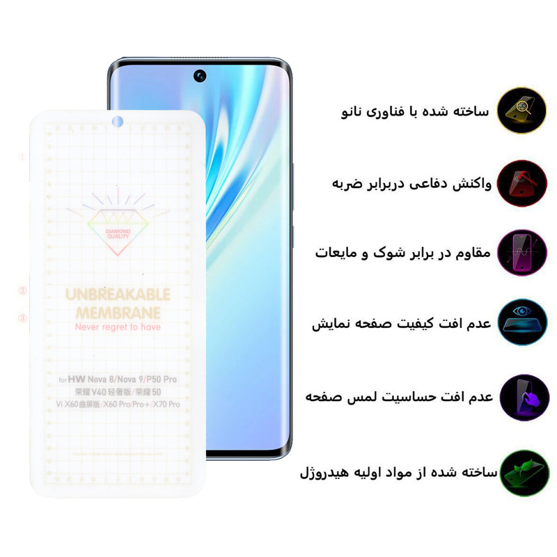 گلس گوشی هوآوی P50 pro/Nova 9/V40 lite/Honor 50 بوف مدل Hg15 - Buff Hg15 Honor 50 / V40 Lite/ Nova 8 / Nova 9 / P50 Pro screen protector