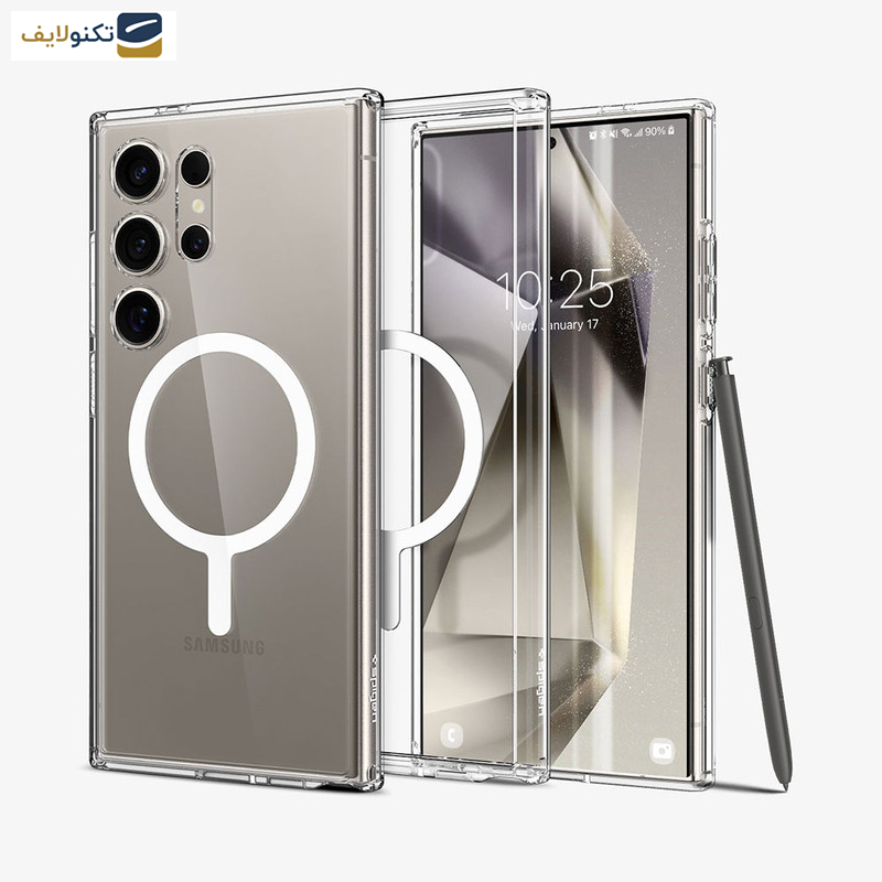 کاور گوشی سامسونگ Galaxy S24 Ultra اسپیگن مدل Ultra Hybrid OneTap Metal Ring MagFit - 