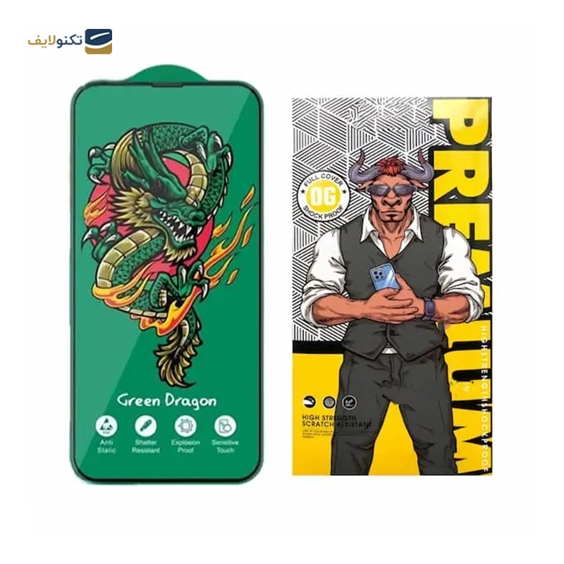 گلس گوشی شیائومی Redmi Note 13 4G اوجی مدل Green Dragon - 