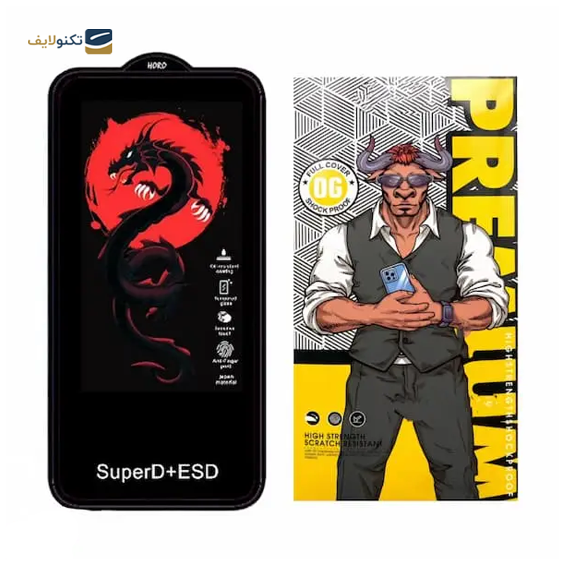 گلس گوشی پوکو X6 اوجی مدل Dragon SuperD+ESD - 