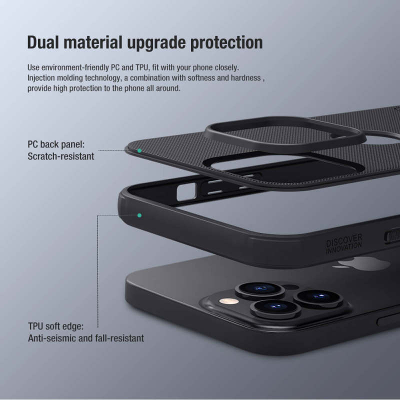 کاور گوشی اپل iPhone 13 Pro Max نیلکین مدل (Super Frosted Shield Pro (Logo CutOut - Nillkin Super Frosted Shield Pro Cover For Apple iPhone 13 Pro Max
