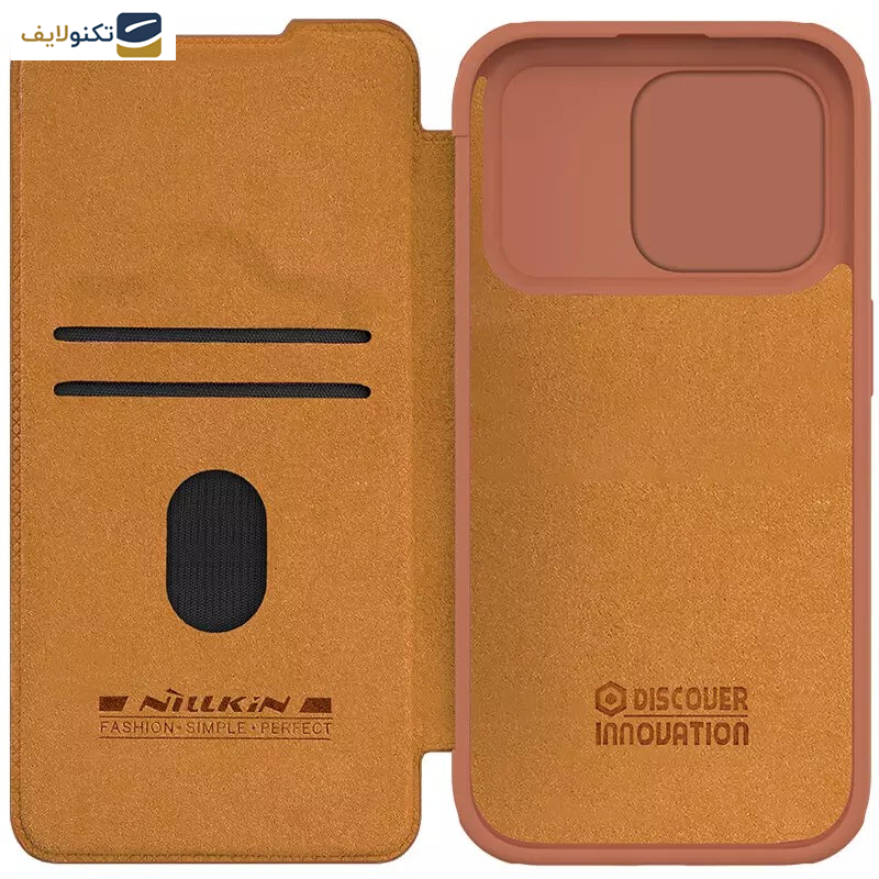کیف کلاسوری گوشی اپل iPhone 15 Pro Max نیلکین مدل Qin Pro Leather - Nillkin Qin Pro Leather case for Apple iPhone 15 Pro Max