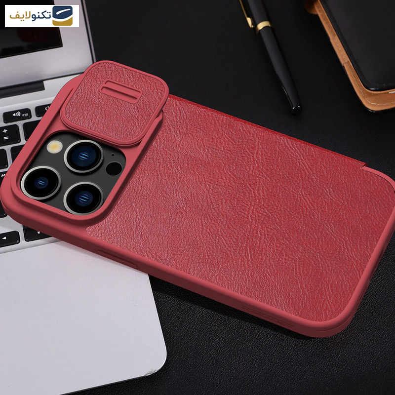 کیف کلاسوری گوشی اپل iPhone 15 Pro Max نیلکین مدل Qin Pro Leather - Nillkin Qin Pro Leather case for Apple iPhone 15 Pro Max