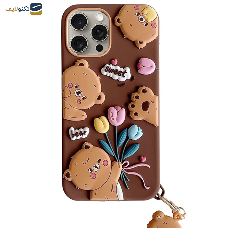 کاور گوشی موبایل اپل iPhone 14 Pro Max اپیکوی مدل Chubby Bear به همراه آویز - Epicoy Chubby Bear Cover For Apple iPhone 14 Pro Max With Hanging