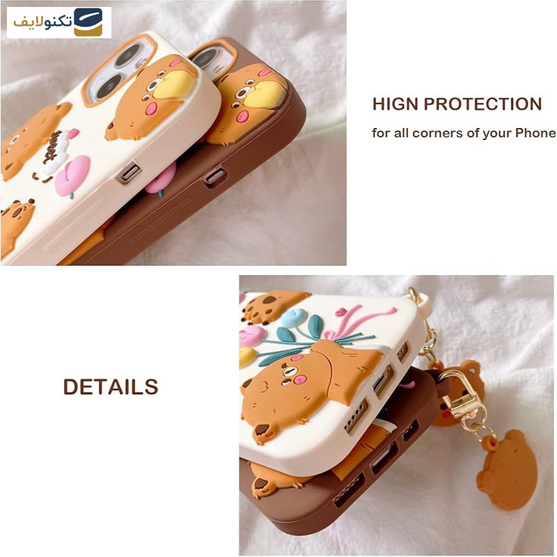 کاور گوشی موبایل اپل iPhone 14 Pro Max اپیکوی مدل Chubby Bear به همراه آویز - Epicoy Chubby Bear Cover For Apple iPhone 14 Pro Max With Hanging