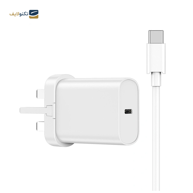 شارژر دیواری ویوو مدل Wi-U001 C-C توان 20 وات به همراه کابل لایتنینگ - WiWU Wi-U001 Wall Charger with 20W PD USB-C to USB-C