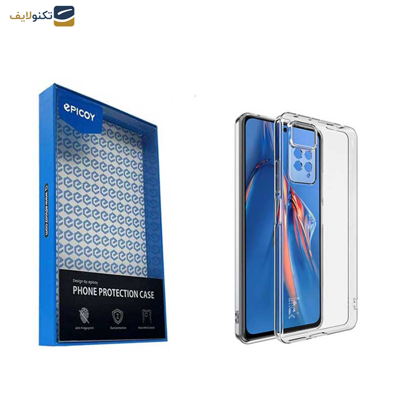 کاور گوشی شیائومی Redmi Note 11 Pro 4G اپیکوی مدل Transparent Clear - Epicoy Transparent Clear Case For Xiaomi Redmi Note 11 Pro 4G