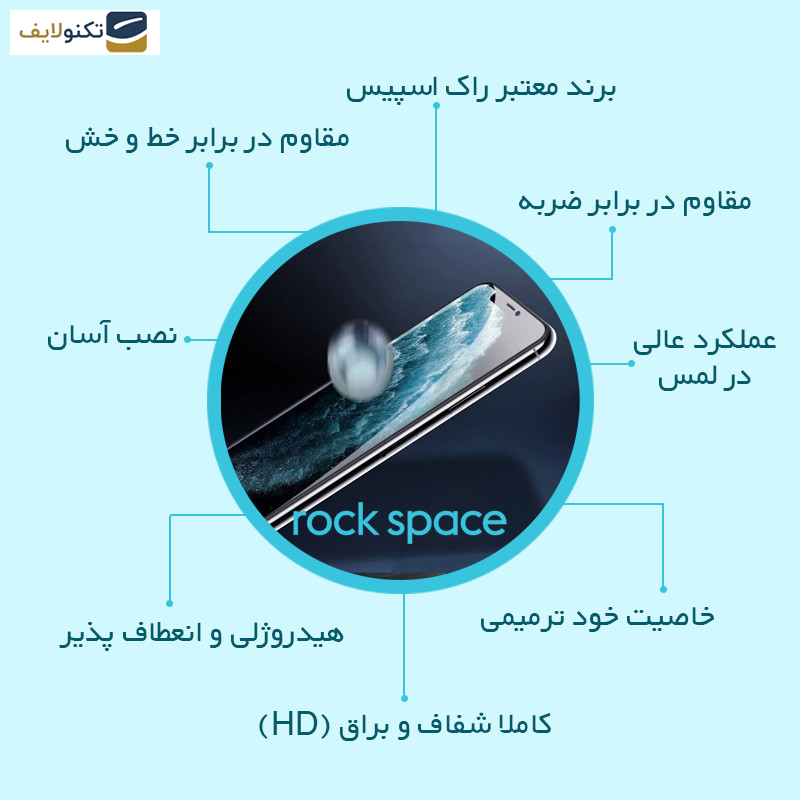 گلس گوشی آنر X8b راک اسپیس مدل HyGEL  - Rock space HyGEL model transparent screen protector suitable for Honor X8b mobile phone