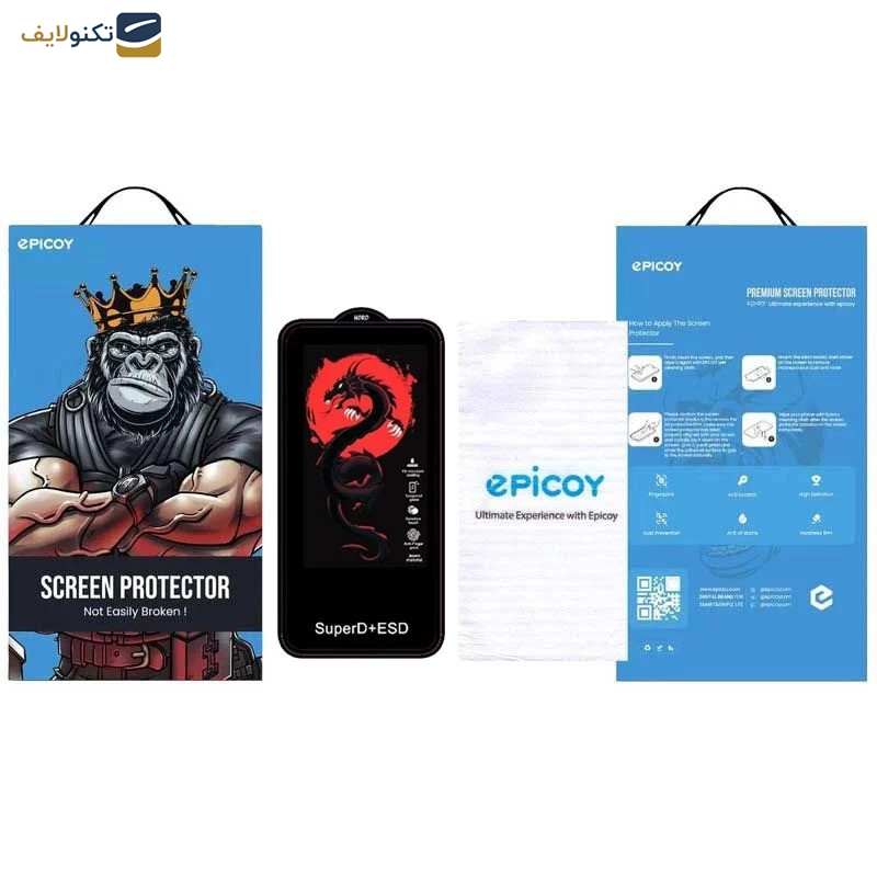 گلس گوشی اپل iPhone 12 Pro Max اپیکوی مدل Dragon ESD - Epicoy Dragon ESD Screen Protector For Apple iPhone 12 Pro Max