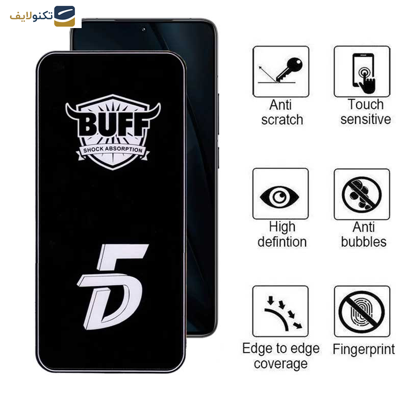 گلس گوشی شیائومی Redmi Turbo 3 - پوکو F6 Pro- F6 بوف مدل F33 - Buff 5D F33 Glass Screen Protector For Xiaomi Poco F6 Pro- poco F6- Redmi Turbo 3