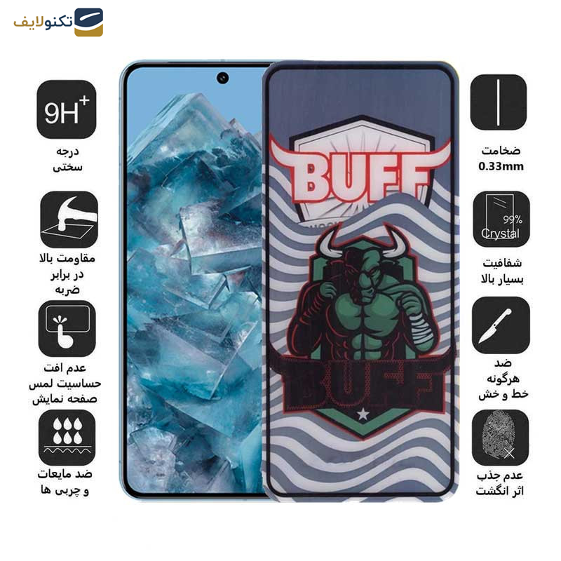 گلس گوشی گوگل Pixel 8 Pro-7 Pro بوف مدل Super Power - Buff Super Power Glass Screen Protector For Pixel 8 Pro- Pixel 7 Pro