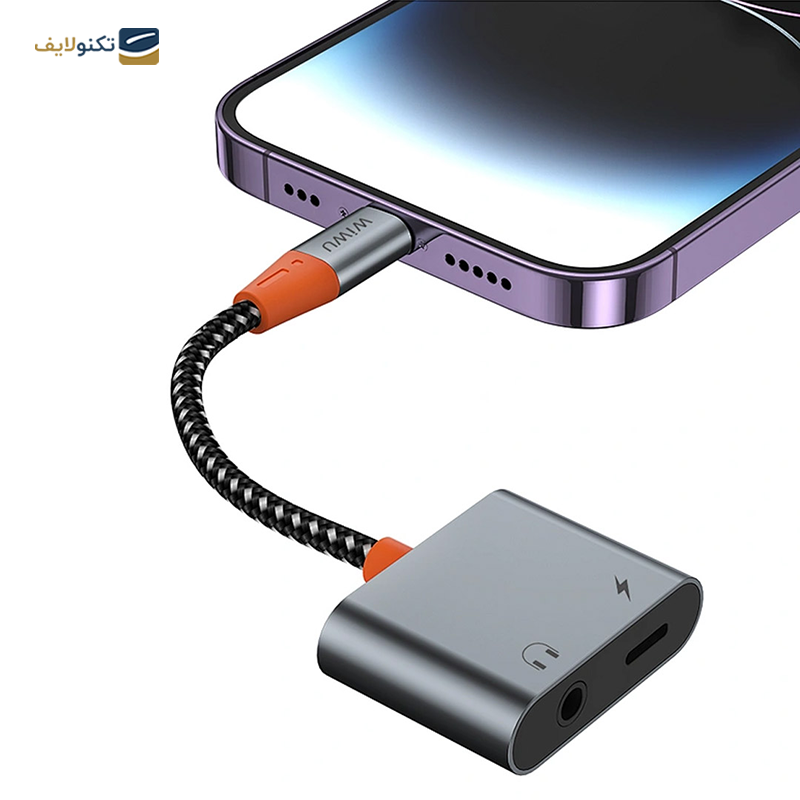 تبدیل 2 به 1 تایپ سی ویوو مدل LT10 - WIWU Audio Adapter LT10 Type C to UBS C and 3.5mm Audio