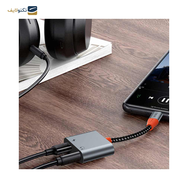 تبدیل 2 به 1 تایپ سی ویوو مدل LT10 - WIWU Audio Adapter LT10 Type C to UBS C and 3.5mm Audio