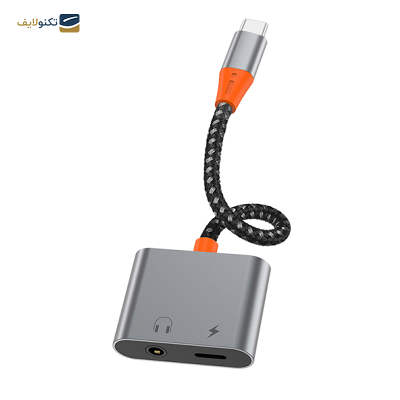 تبدیل 2 به 1 تایپ سی ویوو مدل LT10 - WIWU Audio Adapter LT10 Type C to UBS C and 3.5mm Audio