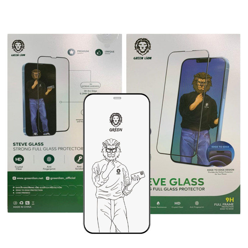 گلس گوشی اپل 12 / iPhone 12 Pro گرین مدل Steve - Green Lion Steve iPhone 12 Pro Screen Protector