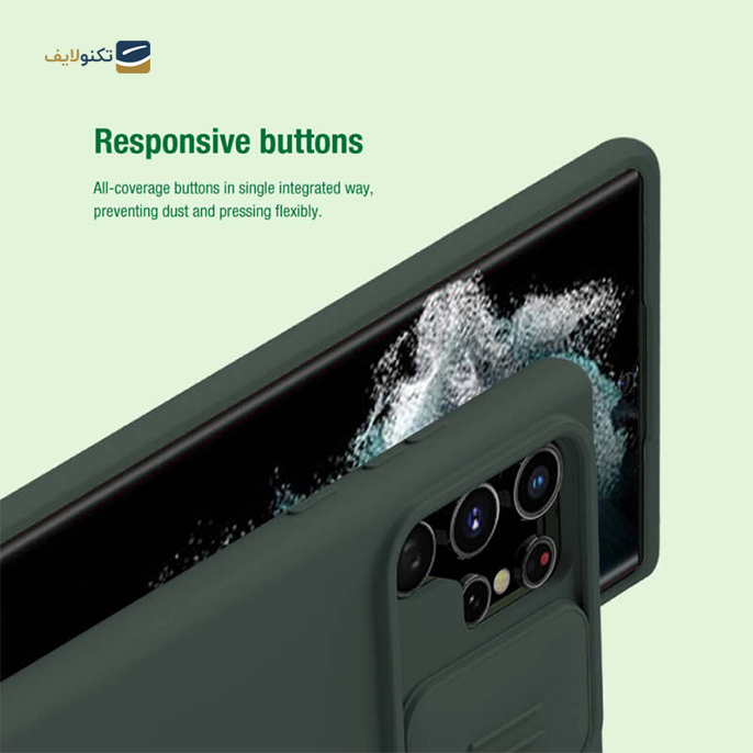  قاب گوشی Galaxy S22 Ultra نیلکین مدل CamShield Silky silicon - Nillkin CamShield Silky silicon case for Samsung Galaxy S22 Ultra