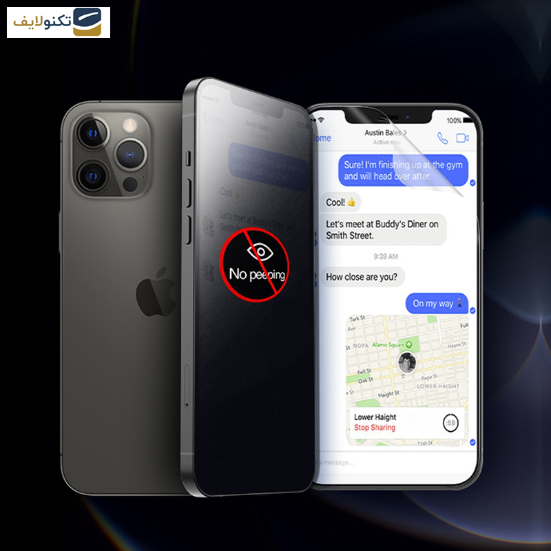 گلس حریم شخصی گوشی ریلمی GT3 راک اسپیس مدل PRV  - Rock space code PRV privacy screen protector suitable for Realme GT3