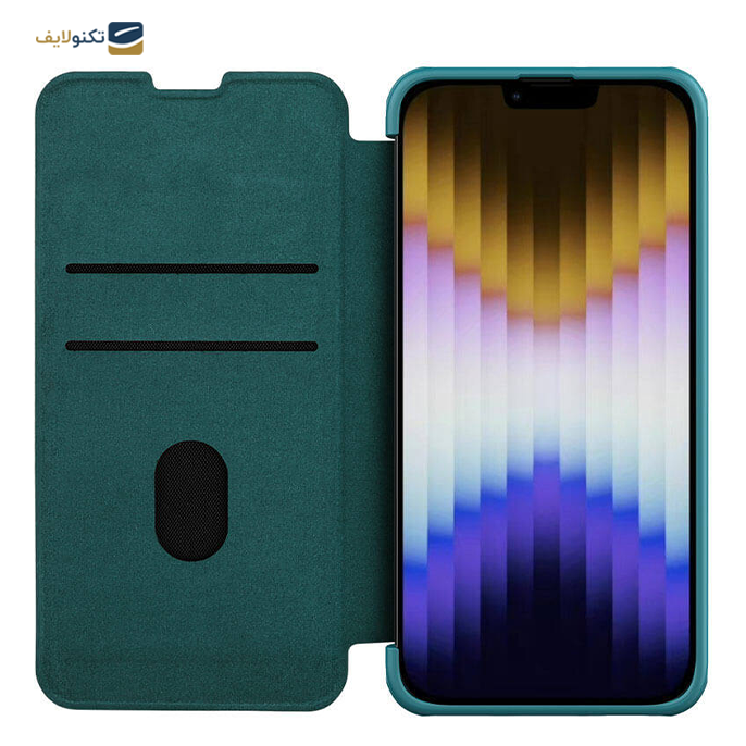 کیف کلاسوری نیلکین مدل Qin Pro Plain Cloth مناسب برای گوشی موبایل اپل iPhone 14 Plus - Nillkin Qin Pro Plain Leather Cloth case for Apple iPhone 14 Plus