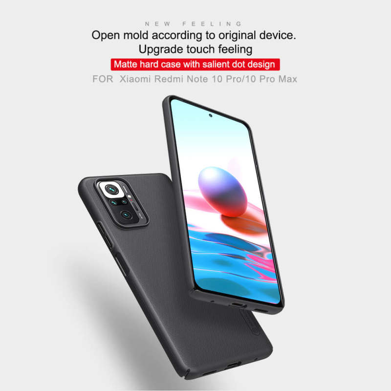 کاور گوشی شیائومی Redmi Note 10 Pro / Redmi Note 10 Pro Max نیلکین مدل Super Frosted Shield - Nillkin Super Frosted Shield Case cover for Redmi Note 10 Pro / Redmi Note 10 Pro Max