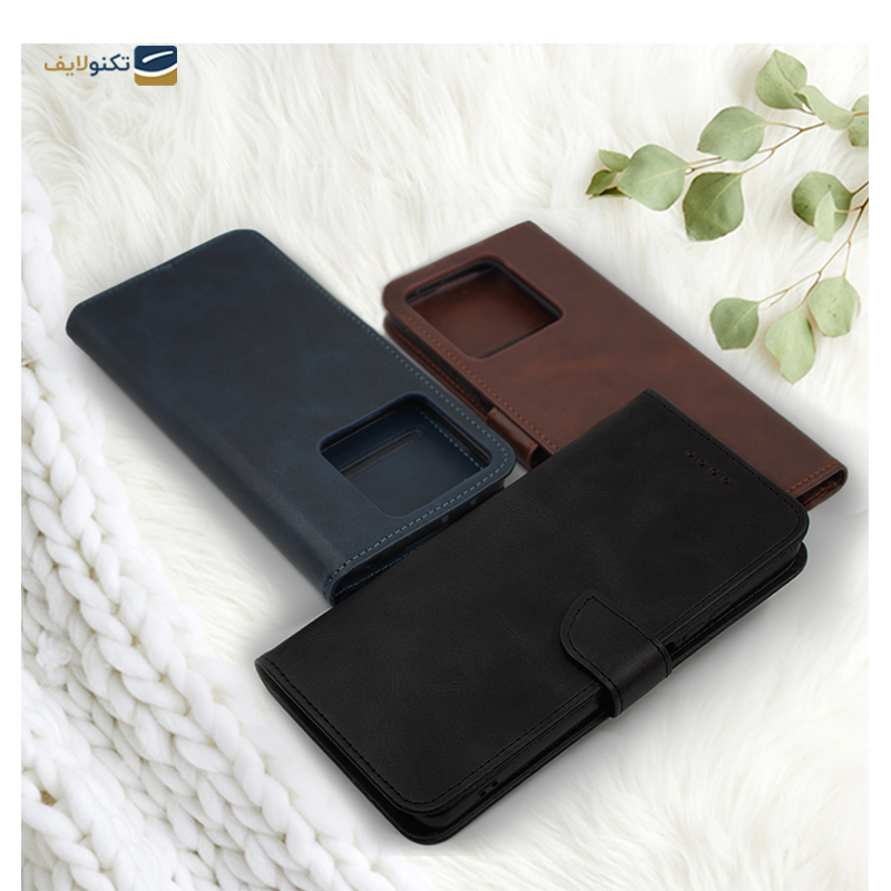 کیف کلاسوری گوشی شیائومی Redmi Note 13 4G مدل مگنتی جاکارتی محافظ لنزدار - 