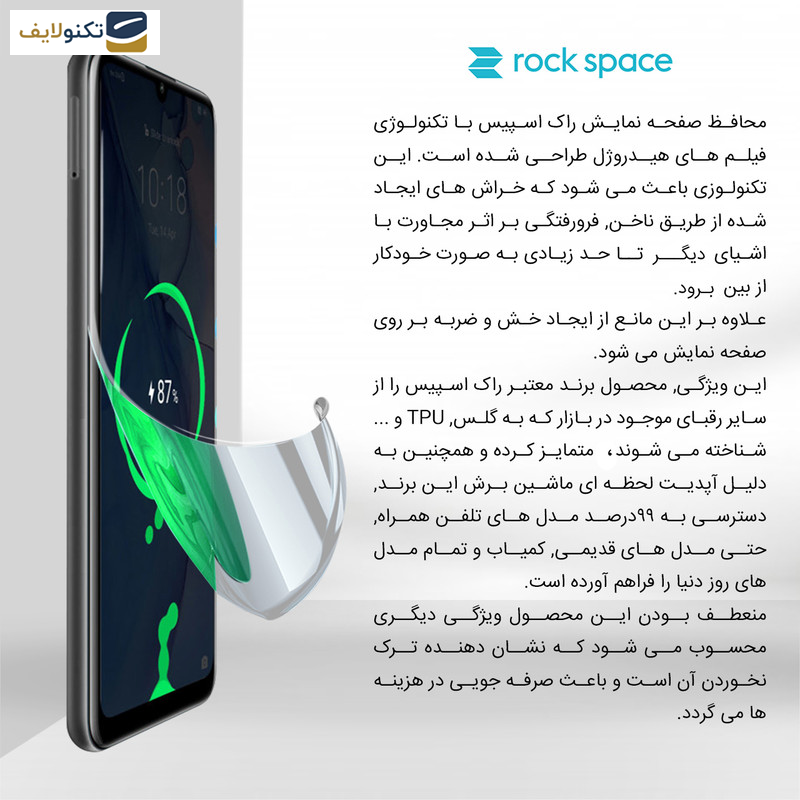 گلس گوشی سامسونگ Galaxy Z Fold4 راک اسپیس مدل HGL  - Rock space code HGL hydrogel screen protector suitable for Samsung Galaxy Z Fold4