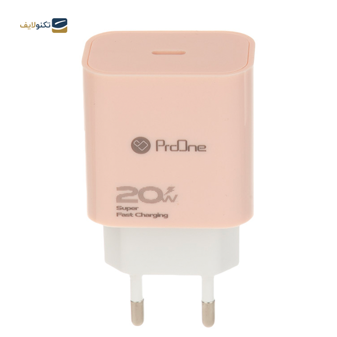  شارژر دیواری پرووان مدل PWC540 توان 20 وات به همراه کابل تایپ سی به لایتنینگ - ProOne PWC540 wall charger