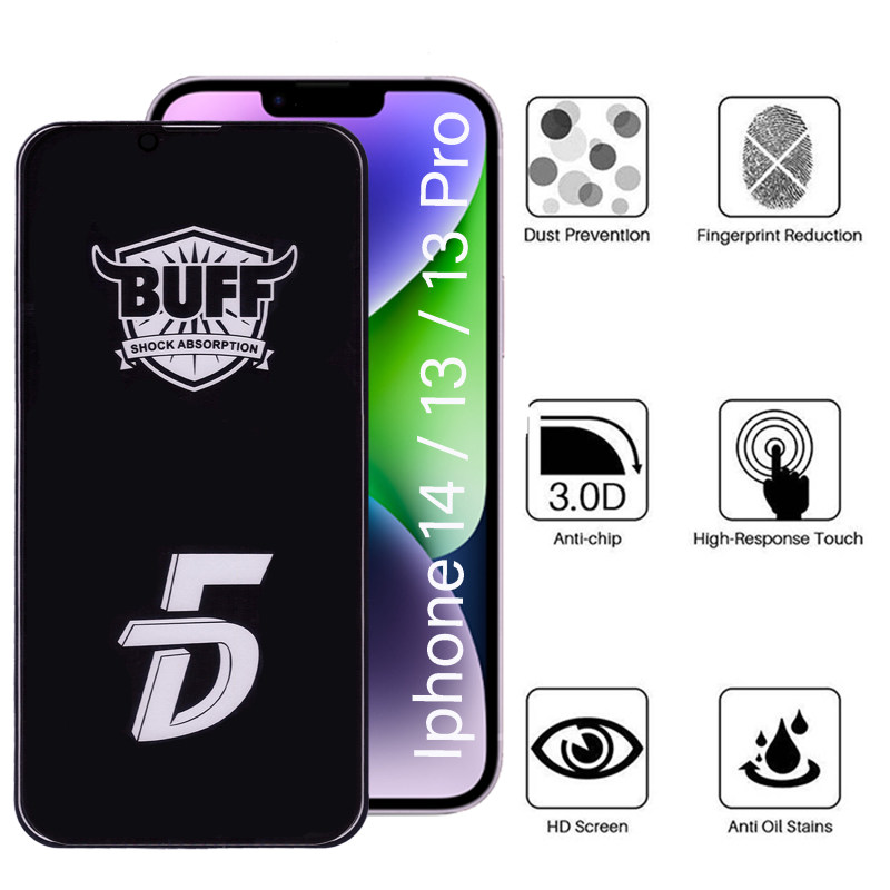 گلس گوشی اپل iPhone 14 / 13 / 13 Pro بوف 5D مدل F33-G - Buff 5D F33-G iPhone 14 / 13 / 13 Pro Screen Protector