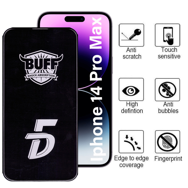 گلس گوشی اپل iPhone 14 Pro Max بوف 5D مدل F33-G - Buff 5D F33-G iPhone 14 Pro Max Screen Protector