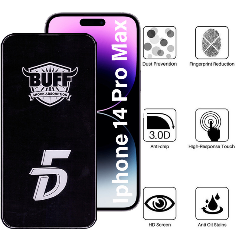 گلس گوشی اپل iPhone 14 Pro Max بوف 5D مدل F33-G - Buff 5D F33-G iPhone 14 Pro Max Screen Protector