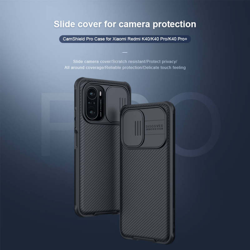 کاور گوشی شیائومی Poco F3 / Redmi K40 / K40 Pro / K40 Pro Plus / Mi 11i نیلکین مدل CamShield Pro - Nillkin CamShield Pro cover for PocoF3/Redmi K40/ K40 Pro/ K40 Pro Plus / Mi 11i