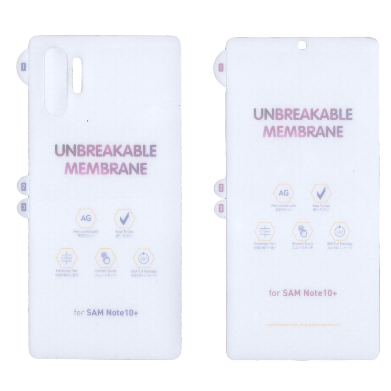 محافظ صفحه نمایش و پشت گوشی سامسونگ Galaxy Note 10 Plus بوف مات مدل Hgm15 - Buff Hgm15 Samsung Galaxy Note 10 Plus Matte Screen and Back Glass Protector