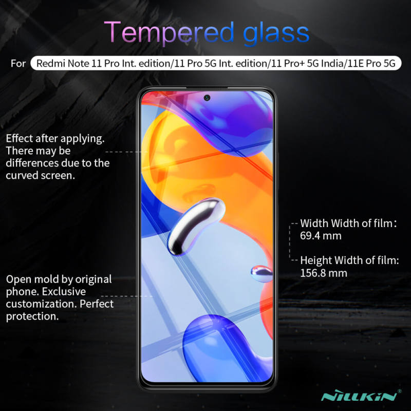 گلس گوشی شیائومی ردمی نوت 11 پرو / 11 پرو 5G / 11 پلاس پرو 5G نیلکین مدل H Plus Pro - Nillkin H Plus Pro Xiaomi Redmi Note 11 Pro/11 Pro 5G/11 Plus Pro 5G Glass Screen Protector