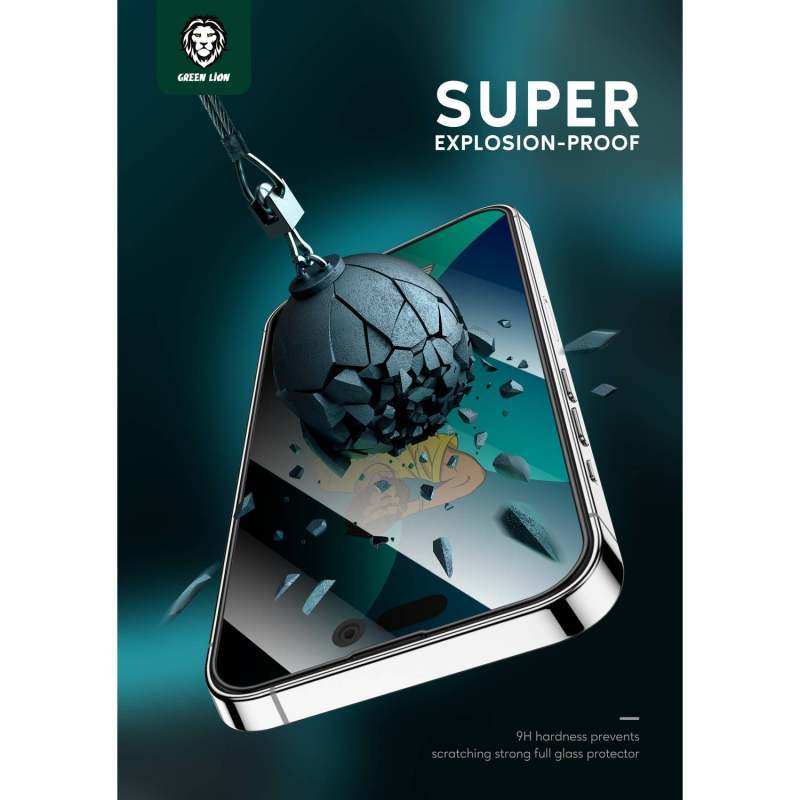 گلس گوشی اپل iPhone 13 pro max / 14 Plus گرین حریم شخصی مدل Silicone-Pry-Plus - Green Lion Privacy Silicone-Pry-Plus iPhone 13 pro max / 14 Plus Screen Protector