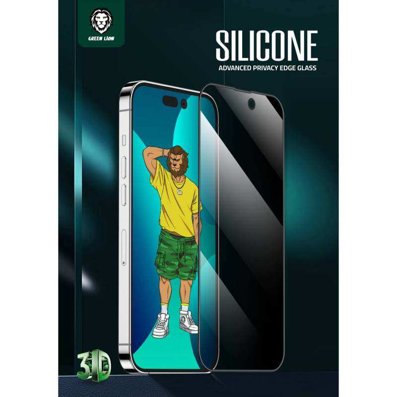 گلس گوشی اپل iPhone 13 pro max / 14 Plus گرین حریم شخصی مدل Silicone-Pry-Plus - Green Lion Privacy Silicone-Pry-Plus iPhone 13 pro max / 14 Plus Screen Protector