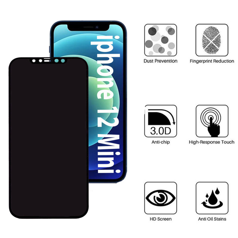 گلس گوشی اپل iPhone 12 Mini بوف حریم شخصی مدل Pr33 - Buff Pr33 Apple iPhone 12 Mini Privacy Glass Screen Protector