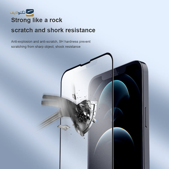  محافظ صفحه نمایش مات نیلکین مدل Amazing Fog Mirror مناسب برای گوشی iPhone 13 Pro Max - Nillkin Amazing Fog Mirror Full coverage matte tempered glass for Apple iPhone 13 Pro Max