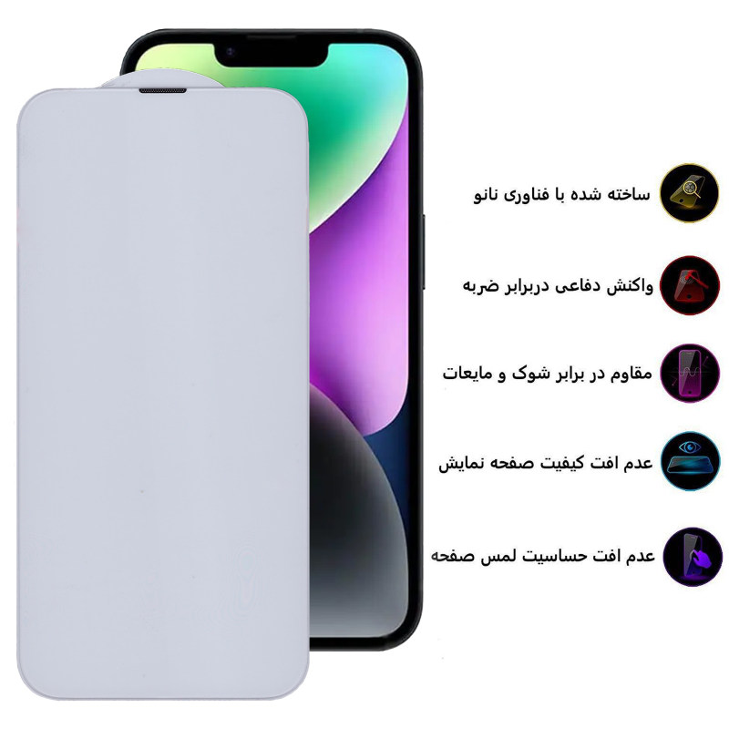 گلس گوشی اپل iPhone 14 بوف 5D مدل  Plus-G - Buff 5d Plus Apple iPhone 14 Screen Protector