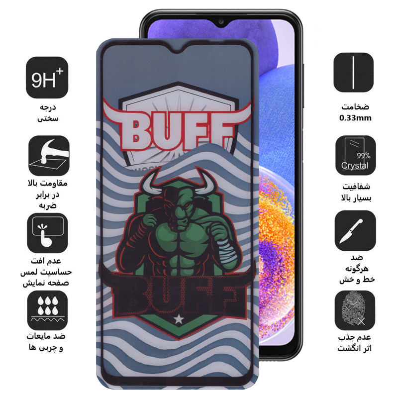 گلس گوشی سامسونگ گلکسی A23 4G/A23 5G/A13 4G/A13 5G بوف 5D مدل Super Power - Buff 5D Super Power Galaxy A23 4G/5G/A13 4G/5G Screen Protector