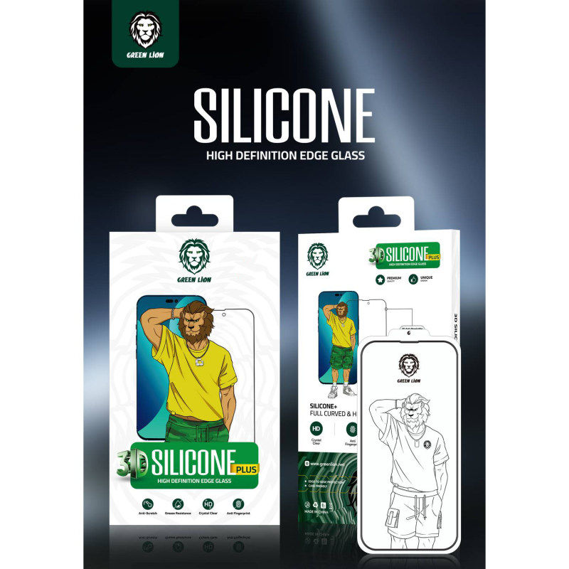 گلس گوشی اپل iPhone 13/13 pro/14 گرین مدل Silicone-HD Plus - Green Apple iPhone 13/13 pro / 14 Screen Protecor