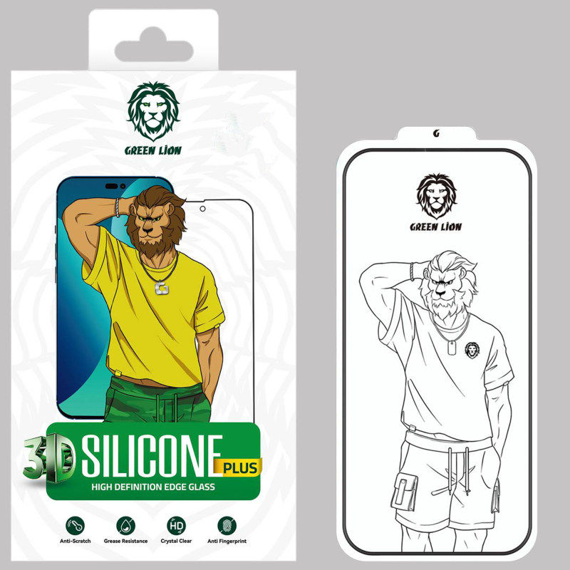 گلس گوشی اپل iPhone 13/13 pro/14 گرین مدل Silicone-HD Plus - Green Apple iPhone 13/13 pro / 14 Screen Protecor