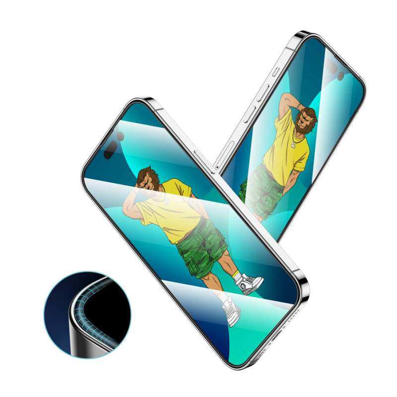 گلس گوشی اپل iPhone 13/13 pro/14 گرین مدل Silicone-HD Plus - Green Apple iPhone 13/13 pro / 14 Screen Protecor